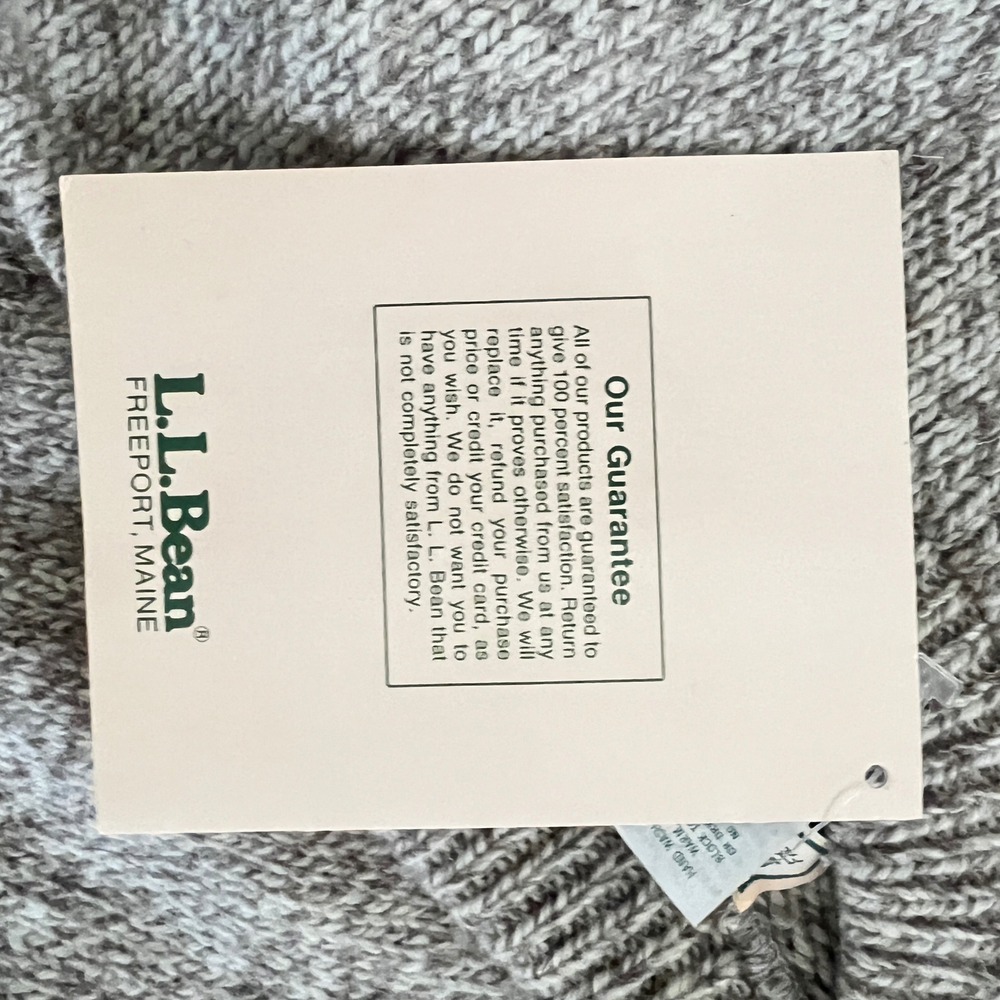 Vtg 80's LL Bean Ragg Sweater Sz L Womens NWT Deadstock Made in USA Beige Marled - Picture 8 of 16